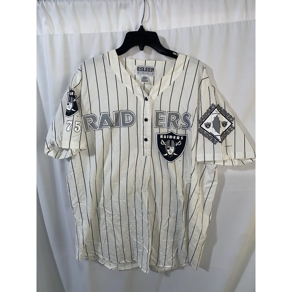 Vintage 90s Los Angeles Raiders Sleep Shirt Womens One Size ESLEEP NFL Football‎